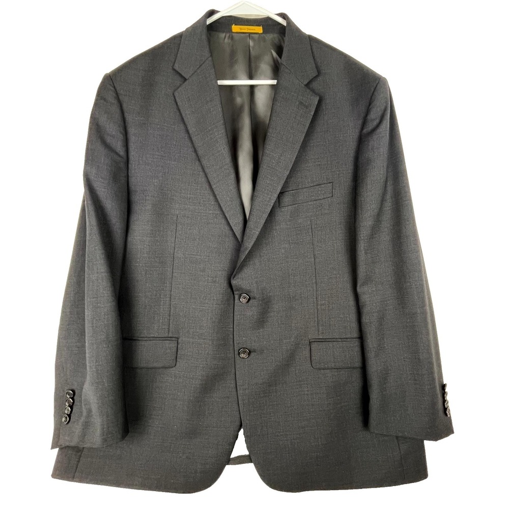 Hickey Freeman 48R‎ Gray Wool 2 Button Blazer Sport Coat USA